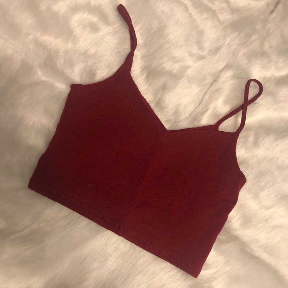 Red crop top
